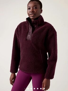 Athleta Sherpa Pullover Jacket NWT Size Medium